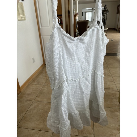 U Wish White Cotton Sundress Boho Peasant Hippie Festival Size 16 Woman's - Picture 4 of 4